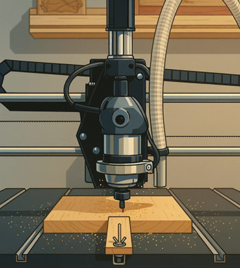 DWC2440 in standard 3-axis upright spindle position